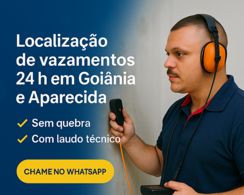 Profissional encanador realizando serviço em Goiânia