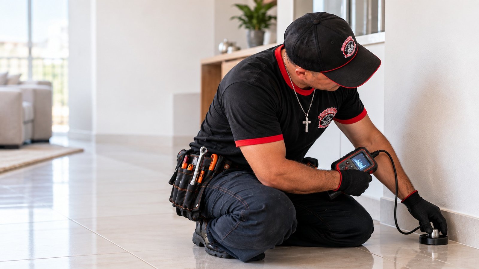 Serviço profissional de caça vazamentos em Goiânia com equipamento moderno